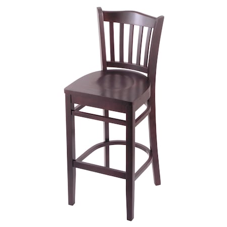 Holland Bar Stool Co 30" Bar Stool, Dark Cherry Finish, Dark Cherry Seat 312030DCDC